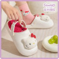 Kuromi Hello Kitty Anime Kawaii Sanrio Cotton Slippers Spring Winter Cute My Melody Cartoon Indoor Home Non-Slip Shoes Girls Toy.