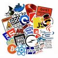 Internet Java JS Php Html Cloud Docker   Programming Language Logo Cool Stickers for Laptop Car DIY Stickers. 
