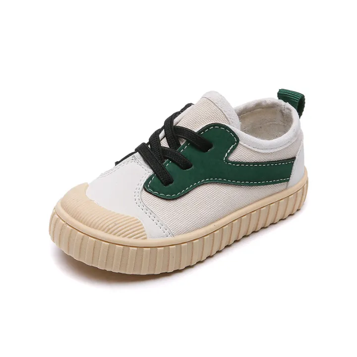 2024%20children's%20shoes%20boys%20color-blocked%20canvas%20shoes%20girls%20baby%20shoes%20small%20white%20shoes%20wholesale%20fashion%20student%20shoes%20bag%20toe%20kick%20anti%20-%20Image%205