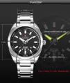NAVIFORCE NF9038 - Silver Stainless Steel Analog Watch for Men - Silver & Black.