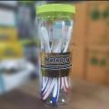 Matador Soft Bristle Toothbrushes, Multi-Color, Plaque & Tartar Control, 12-Pack in Jar. 