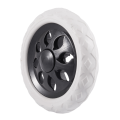OUMERY 6X Black White Plastic Core Foam Cartwheel Casters. 