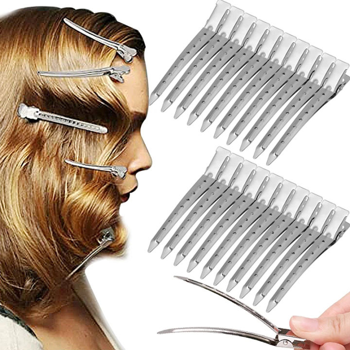 10Pcs Metal Hair Clips For Styling Sectioning Professional Salon Hairpin Clamps Hair Root Fluffy DIY Clip Tools Hair Accessories Yao Store