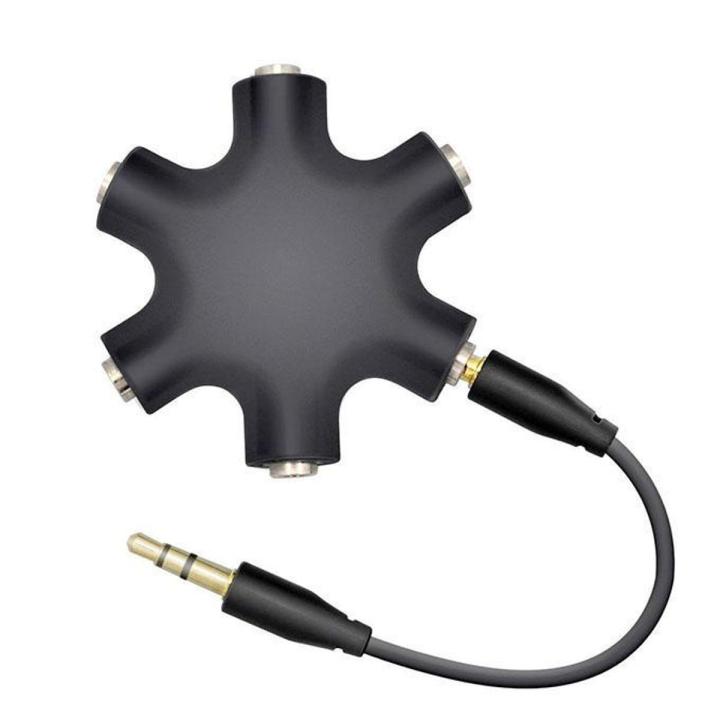 3.5mm 1 to 5 Stereo Audio Headphone Splitter Adapter Converter