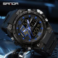 SANDA 6137 2024 Top Brand Men's Watches 5ATM Waterproof Sport Military Wristwatch Quartz Watch for Men Clock Relogio Masculino. 