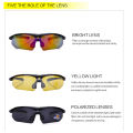 Geepact Bicycle Sunglasses Cycling Sunglasses for Men Women Cycling Riding Running Glasses with 3 Interchangeable Lenses.