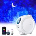 Smart life wifi APP starry sky projector galaxy projector stars moon ocean voice music control LED night light lamp for kid gift.