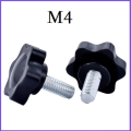 Torx Handle Screw Plastic Star Bolt Handle Screw Plastic Knob 4mmx9.8mm. 