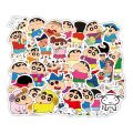 50pcs Crayon Shin-chan Sticker Pack Waterproof Phone Case Cute Anime Stickers Laptop Skin Kawaii Packaging Art Supplies.