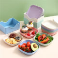 Tableware Spit-Bone Dish Easy To Clean Food-Grade 10-Piece Set Japanese-Style Plate Japanese Design Square Plate Fruit Plate. 