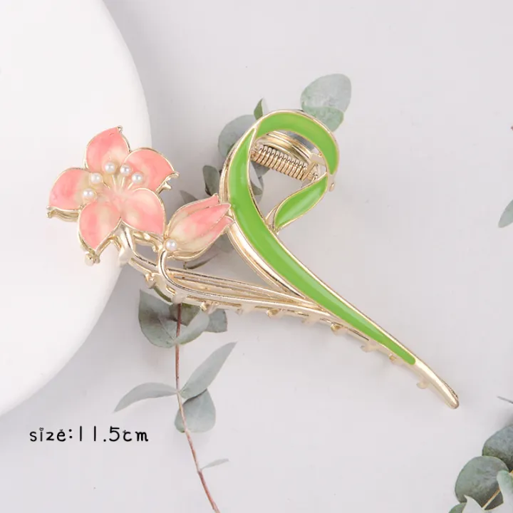 New%20Tulip%20Hair%20Claw%20Flower%20grace%20Shark%20Clip%20Headdress%20Vintage%20Ponytail%20Claw%20Clip%20Trendy%20sweet%20-%20Image%202
