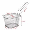 Chips Mini Fry Baskets Stainless Steel Fryer Basket Strainer Serving Food Presentation Cooking Tool French Fries Basket. 