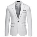 Men's Fashion Bussiness Blazer Casual Solid Color Wedding Blazer Jacket Slim Fit Suit Jacket. 