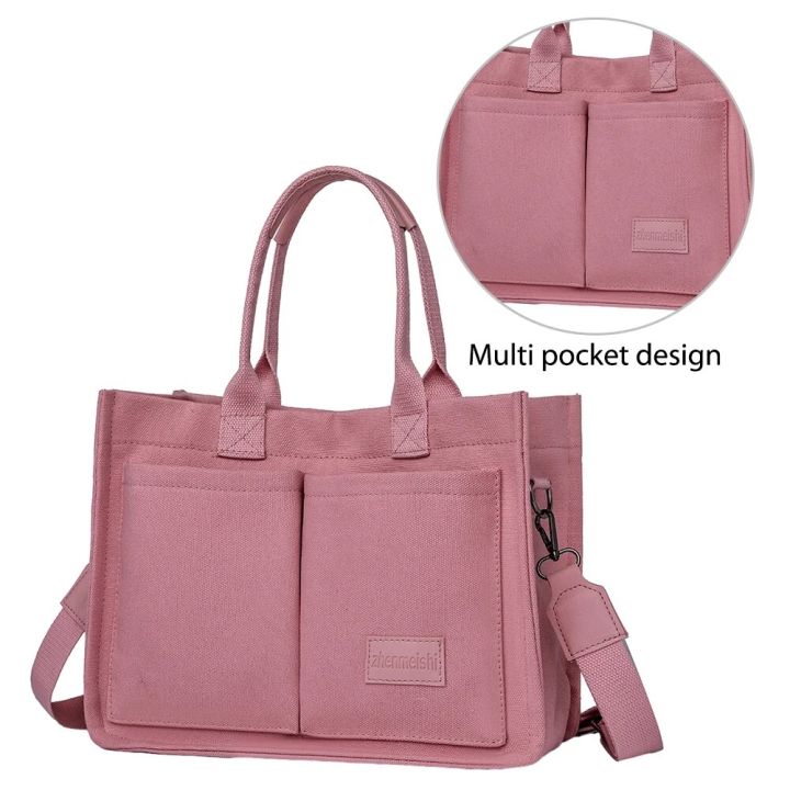 Women%20Canvas%20Bag%20Fashion%20Shoulder%20Bag%20Retro%20Top%20Handle%20Bag%20Large%20Capacity%20Crossbody%20Bag%20Simple%20Shopping%20Bag%20Square%20Commuting%20Bag%20-%20Image%203