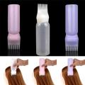 Multi-functional Hair Dyeing Treatment Oil Cream Shampoo Bottle Oil Coloring Dispensing Applicator Brush Tip Bottle. 