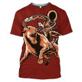 Spain Bull graphic t shirt for men T-shirt fashion 3D San Fermín bullfight printed tee shirts womens clothing kids short sleeve.