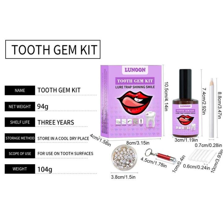 Tooth%20Gem%20Set%20White%20Teeth%20Easy%20To%20Remove%20And%20Easy%20To%20Install%20Jewelry%20Beautiful%20Sturdy%20And%20Reliable%20Diamond%20-%20Image%205