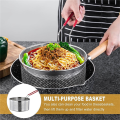 Frying Basket Stainless Steel Pasta Basket Long Handle Basket Round Food Filter Basket Kitchen Utensilsdiameterabout16cm.