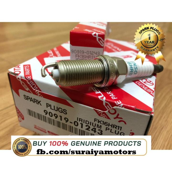 TOYOTA 90919-01243 (FK16HR11) IRIDIUM SPARK PLUG (4 PCS) Allion,Premio,Axio,Corolla #Suraiyamotors