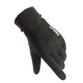 1 Pair Unisex Gloves Full Finger Touch Screen Men Women Warm Ribbed Cuff Gloves for Riding.