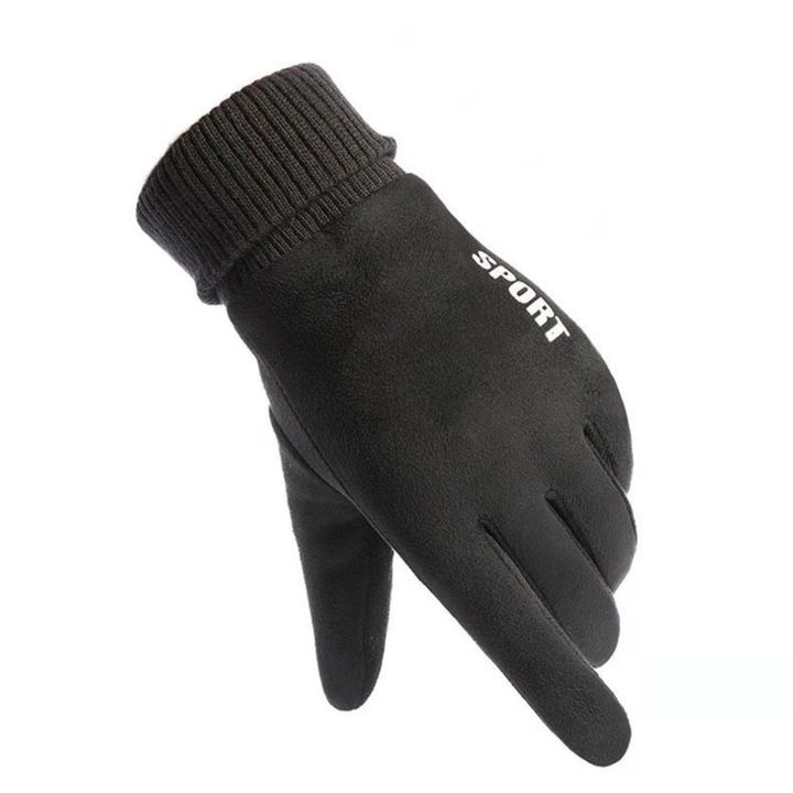 1%20Pair%20Unisex%20Gloves%20Full%20Finger%20Touch%20Screen%20Men%20Women%20Warm%20Ribbed%20Cuff%20Gloves%20for%20Riding%20-%20Image%205