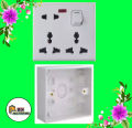 8 Pin Socket With Box (220V/240V 16A ) Multi Function Universal Wall Socket. 