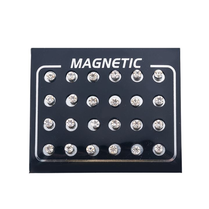 %E3%80%90Shop%20the%20Latest%20Trends%E3%80%91%2012Pairs/Set%20Unisex%20Rhinestone%20Inlaid%20Magnetic%20Stud%20Earrings%20Non%20Piercing%20Jewelry%20-%20Image%206