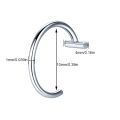 Punk Nose Ring Stainless Steel T Shaped Lip Ring Heart Star Clip on Non Body Piercing Hoop Women Men.