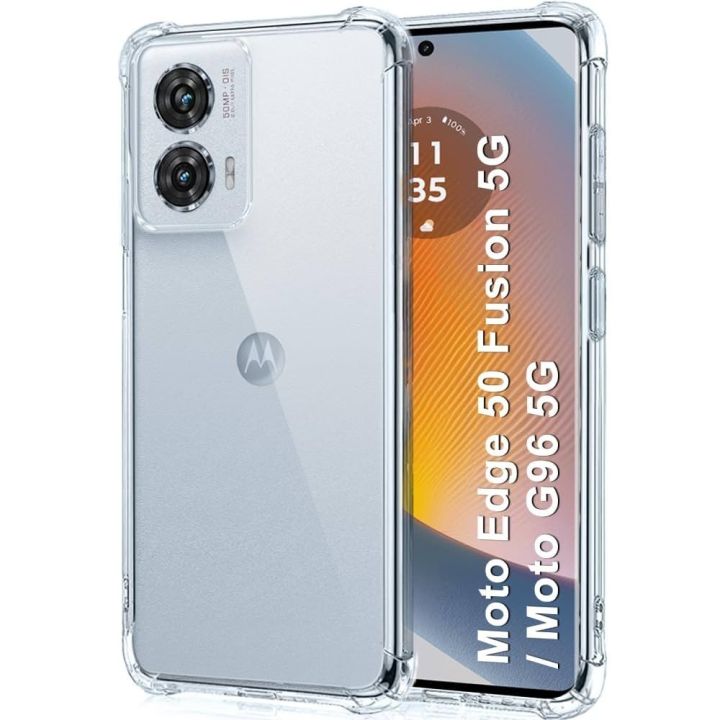 Motorola Moto G96 Crystal Silicone Clear Transparent Shockproof Back Cover Phone case