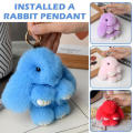 Adorable Bunny plush Delightful Soft Small Rabbit keyring Fuzzy Fluffy keychain for Keychain accessory Bag decoration Gift for kids Easter-themed decoration Rabbit lover's. 