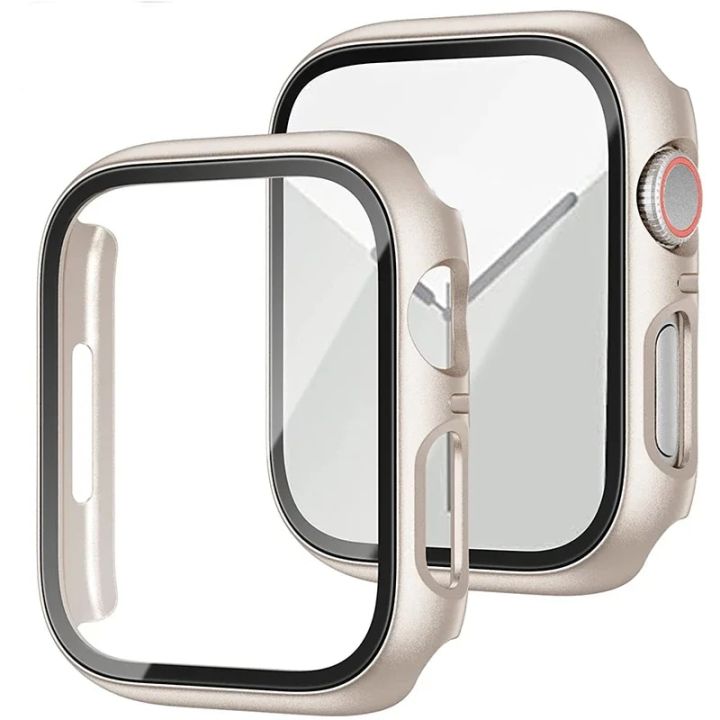 Glass+Cover For Apple Watch case 45mm 41mm 44mm 40mm