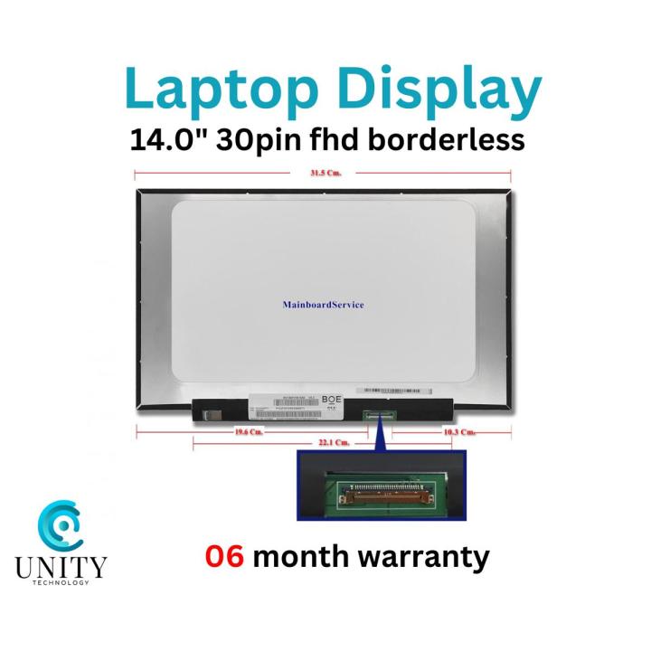 LAPTOP SCREEN 14.0" LED PAPER (30 PIN) FULL HD IPS (WITHOUT BRACKETS) FULL HD HIGH RESULATION LAPTOP DISPLAY