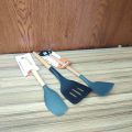 Kitchen Heat Resistant Silicone Spatula 3 pcs Set Multicolor. Wooden Silicone Spatula. CD:360.. 