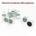 3Pcs- THT Electret Condenser Microphones 9mm Electret Condenser Mic Multipurpose Microphone Mini MIC Cartridge 2 Pin Leads. 