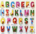 Wooden Puzzle Picture Board ABC Alphabet Vocabulary Wooden Jigsaw Puzzle. 