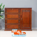 Wood Wardrobe 4 Drower Stylish W-472 Malaysian process wood.