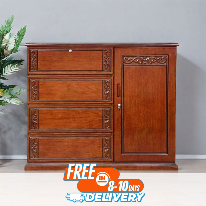 Wood Wardrobe 4 Drower Stylish W-472 Malaysian process wood