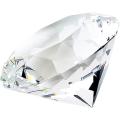 Diamond Shaped Crystal Paperweight, Clear Crystal Diamond Jewel Paperweight Sparkling Glass Gem Centerpieces Decoration with Gift Box for Home Office Wedding Decor.