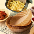 50pcs Non-Stick Disposable Air Fryer Liners Parchment Paper for Baking Roasting Microwaving Oil Water Proof Blister Packaging. 