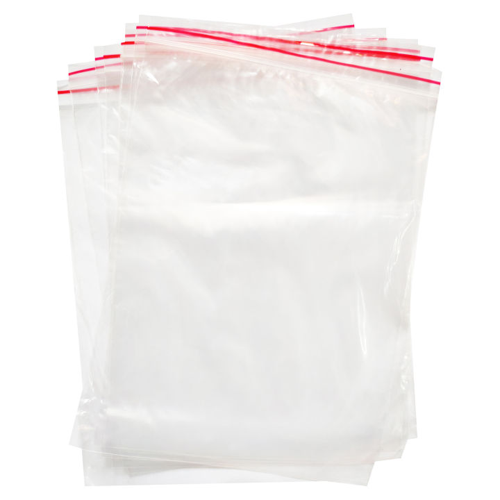 6"X8" Inch Resealable 100 pcs Clear Zipper Poly Bag/ Zip Lock Plastic Storage