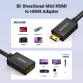 Ugreen Mini HDMI Adapter Mini HDMI to HDMI Cable Adapter 4K Compatible for Raspberry Pi ZeroW Camcorder PC Computer HDMI Mini Adapter.