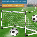 Portable Soccer Goal Net Set Children Sports Practice Soccer Goals With Soccer Ball Training Toys For Kids Gifts.
