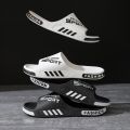 Fashion Men's Slippers PVC Soft Sole Non-slip Slides Casual Outdoor Beach Flip Flops Home Bathroom Couples Slippers New Sandal. 