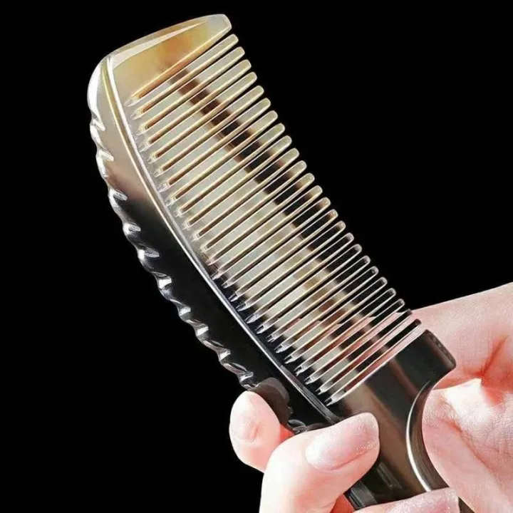Handmade%20Natural%20Ox%20Horn%20Comb%20Anti%20Static%20Buffalo%20Combs%20Handle%20Professional%20Detangling%20Massage%20Fine%20Tooth%20Comb%20-%20Image%205