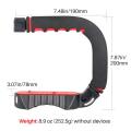 ULANZI Handle U Grip Pro Video Stabilizer U Shape Rig Triple Cold Shoe Mount Handheld Compatible with GoPro Hero 7/6 DSLRs Cameras Camcorders Canon Sony Smartphones Filming Shooting Low Position. 