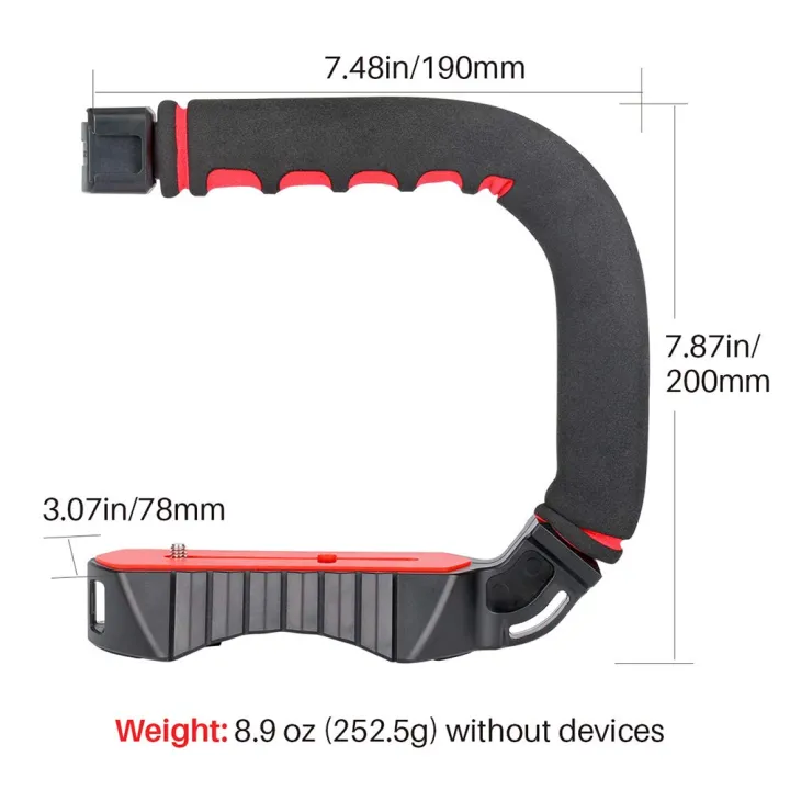 ULANZI%20Handle%20U%20Grip%20Pro%20Video%20Stabilizer%20U%20Shape%20Rig%20Triple%20Cold%20Shoe%20Mount%20Handheld%20Compatible%20with%20GoPro%20Hero%207/6%20DSLRs%20Cameras%20Camcorders%20Canon%20Sony%20Smartphones%20Filming%20Shooting%20Low%20Position%20-%20Image%208