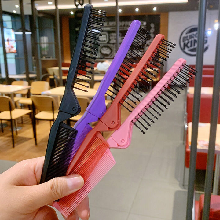 Practical Baby Foldable Comb Hair Accessories Portable Dual-use Multi-function Travel Comb For Girls