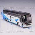 1/50 SETRA Luxury Coach Bus Toy Car Diecast Miniature Model Pull Back Sound Light Educational Collection Gift For Boy Children Superman.