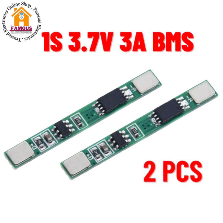 1S 3.7V 3A li-ion BMS PCM protection board - 2PCS