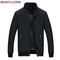 Spring Casual Brand Mens Jackets and Coats Stand Collar Zipper Male Outerwear Men Jacket Black Men's Clothing.